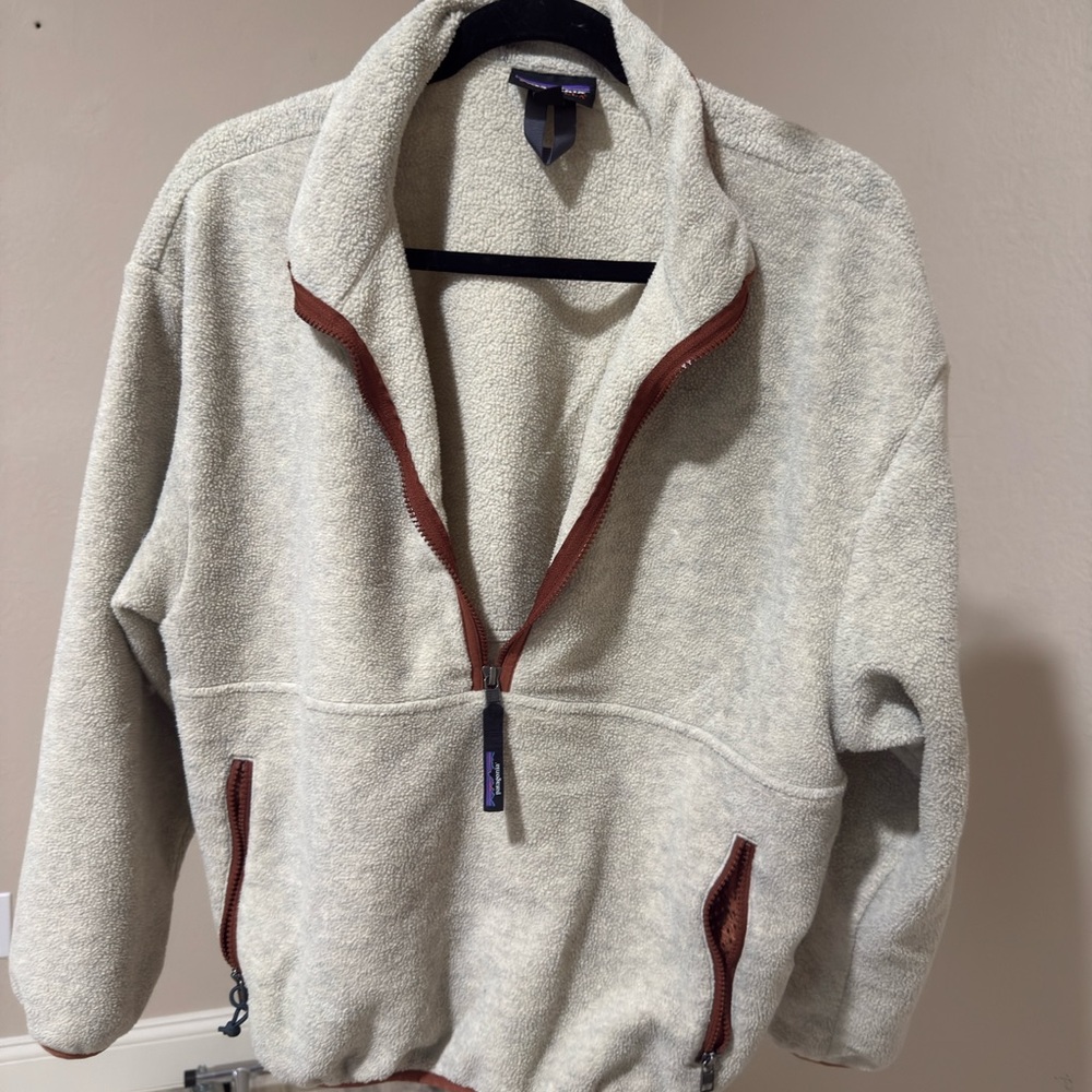 Patagonia Gray Fleece Hoodie Sweatshirt